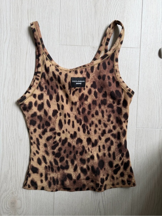 Dolce & Gabbana Tops - Dolce & Gabbana Skims Leopard Print Tank Top - Brown